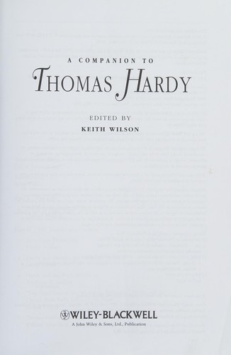 A companion to Thomas Hardy