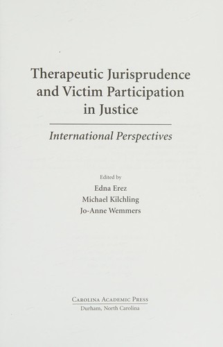 Therapeutic Jurisprudence and Victim Participation in Justice