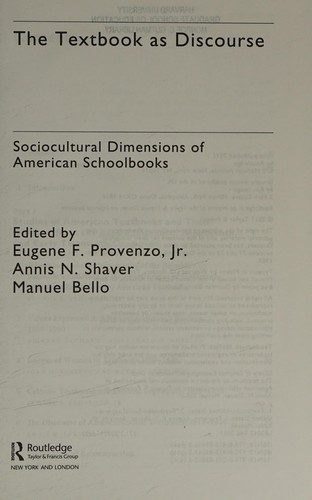The Textbook as Discourse