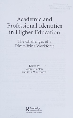 Academic and Professional Identities in Higher Education