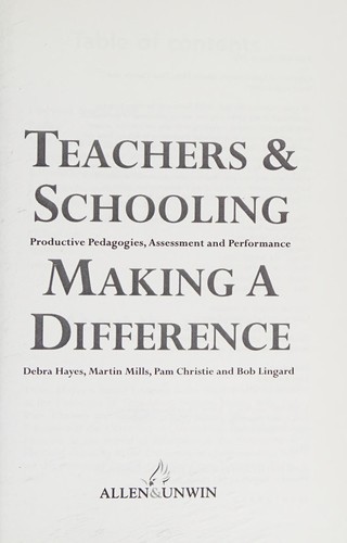 Teachers & schooling making a difference