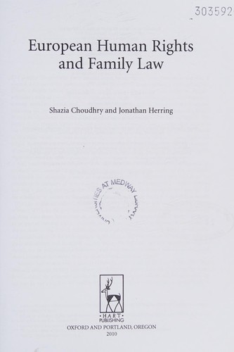 European Human Rights and Family Law
