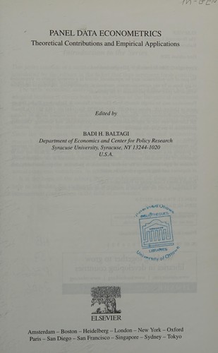 Panel data econometrics