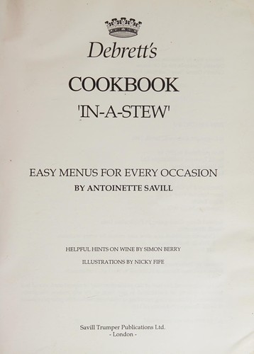 Debrett's Cookbook 'in-a-stew'