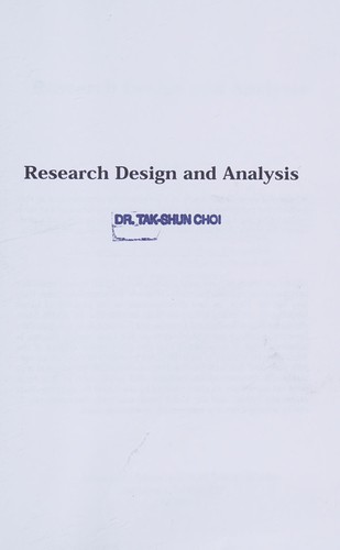 Research Design and Analysis