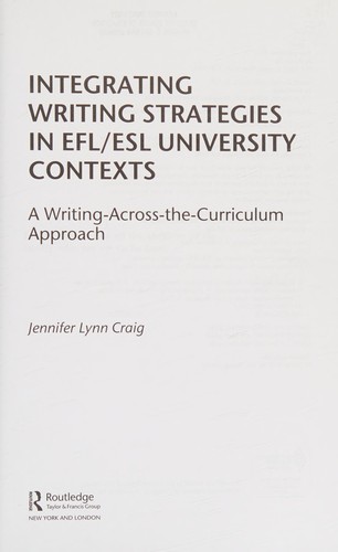 Integrating writing strategies in EFL/ESL university contexts