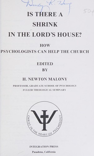 Is There a Shrink in the Lord's House?