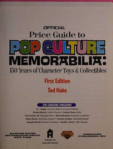 Official Price Guide to Pop Culture Memorabilia