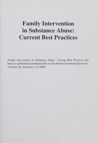 Family Intervention in Substance Abuse