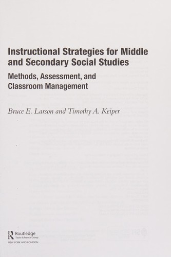 Instructional Strategies for Middle and Secondary Social Studies
