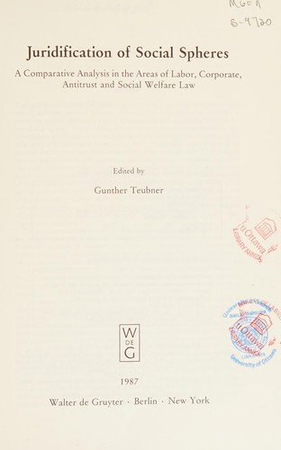 Juridification of social spheres