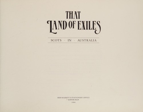 That Land of Exiles