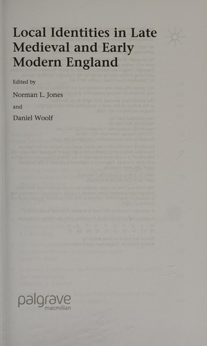 Local identities in late medieval and early modern England