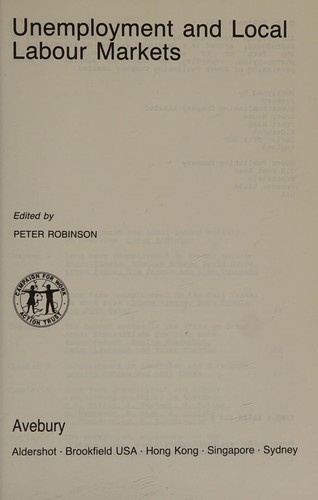Unemployment and local labour markets