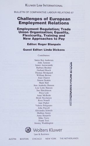 Challenges of European employment relations