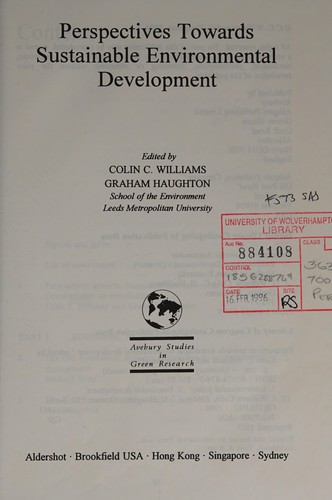 Perspectives towards sustainable environmental development