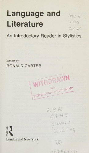 Language and literature