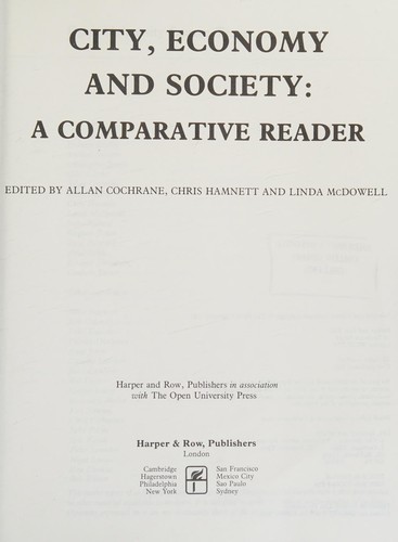 City, Economy and Society