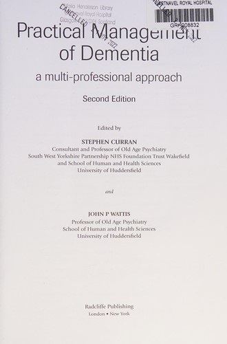 Practical Management of Dementia