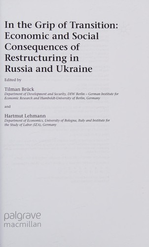 Economic and Social Consequences of Restructuring in Russia and Ukraine