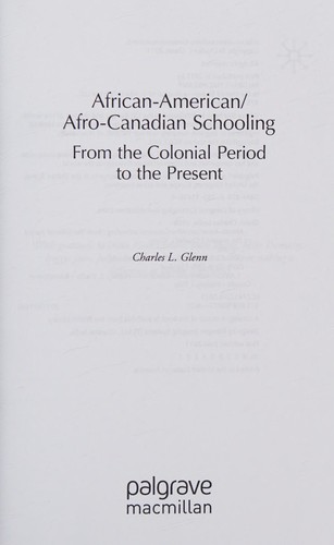 African-American/Afro-Canadian schooling