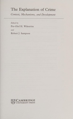 The explanation of crime