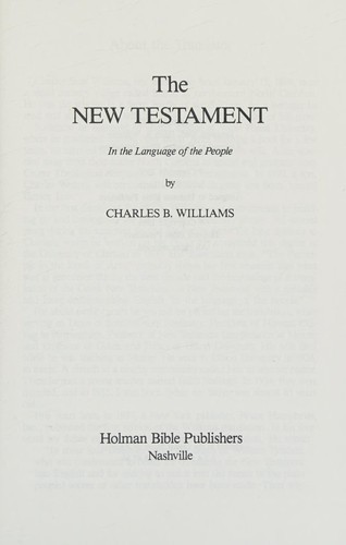 The New Testament in the language of the people