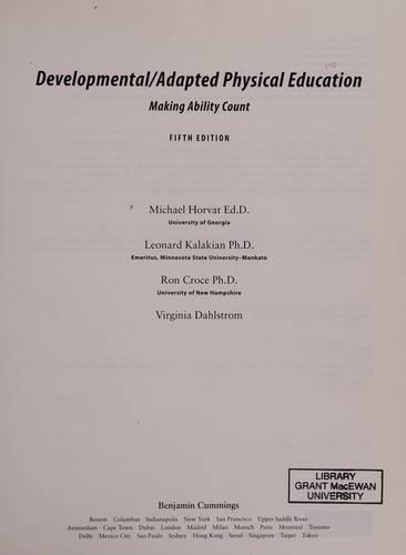 Developmental/Adapted Physical Education