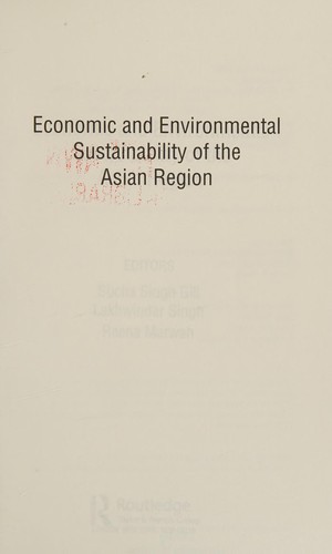 Economic and Environmental Sustainability of the Asian Region