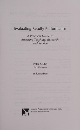 Evaluating faculty performance