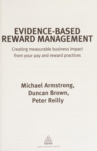 Evidence-based Reward Management