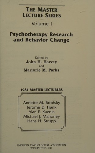 Psychotherapy research and behavior change