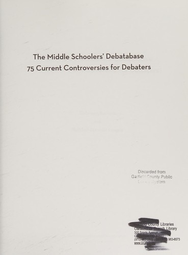 The middle schoolers' debatabase