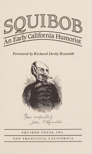 Squibob, an early California humorist