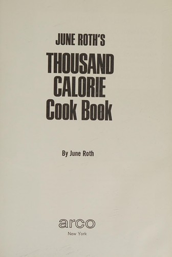 The thousand calorie cook book