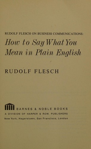 Rudolf Flesch on business communications