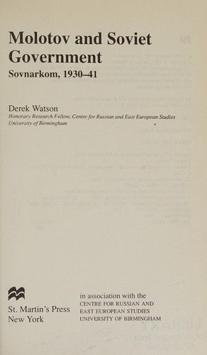 Molotov and Soviet government