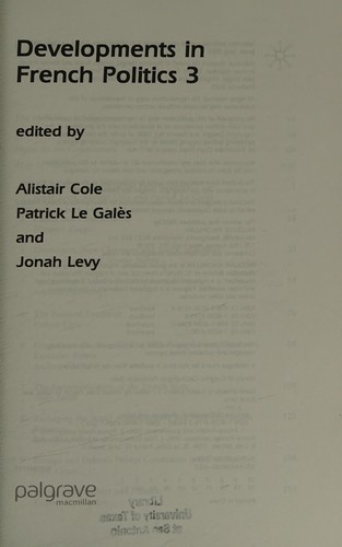 Developments in French politics 3