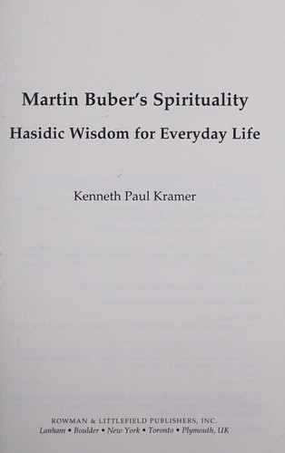 Martin Buber's spirituality