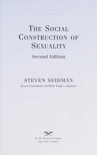 The social construction of sexuality
