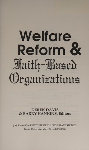 Welfare Reform & Faith-Based Organizations