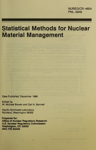 Statistical methods for nuclear material management