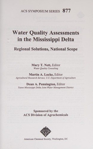 Water Quality Assessments in the Mississippi Delta