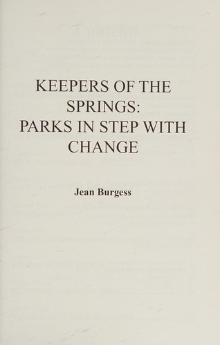 Keepers of the Springs