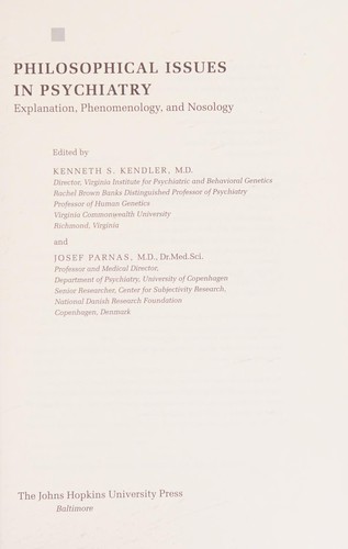 Philosophical Issues in Psychiatry