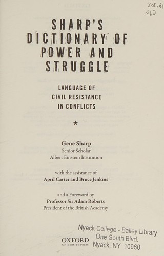 Sharp's Dictionary of Power and Struggle