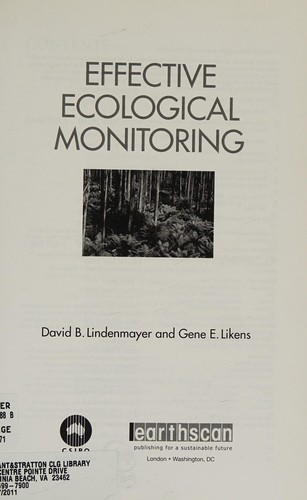 Effective Ecological Monitoring