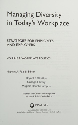 Managing Diversity in Today's Workplace