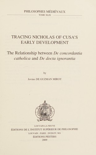 Tracing Nicholas of Cusa's early development