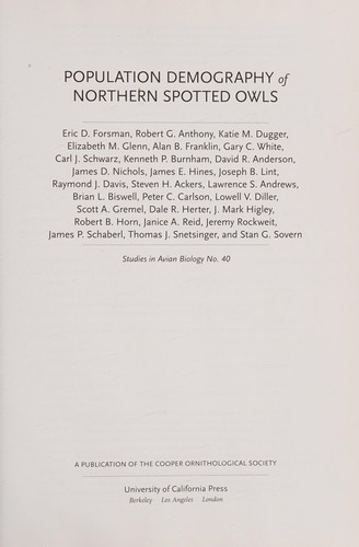 Population Demography of Northern Spotted Owls
